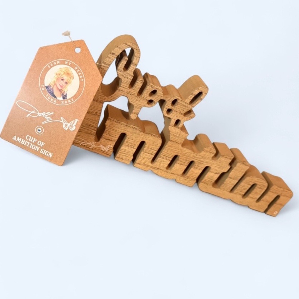 Dolly Parton “Cup of Ambition” Wooden Sign – Country Decor - NEW WITHOUT TAG - Picture 5 of 6